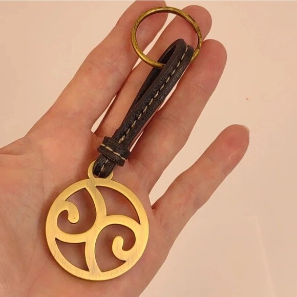 Scroll Style Keychain Key Ring Chain Fob Hangtag Metal - Picture 6 of 12